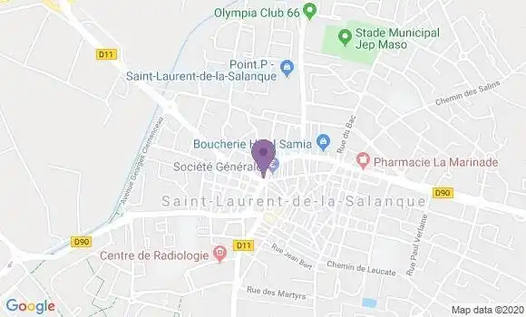 Localisation CIC Agence de Saint Laurent de la Salanque