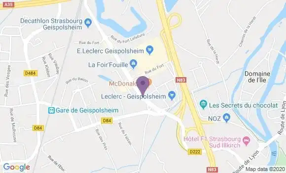 Localisation CIC Agence de Geispolsheim