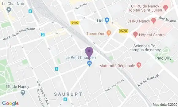 Localisation Société Générale Agence de Nancy Perspective