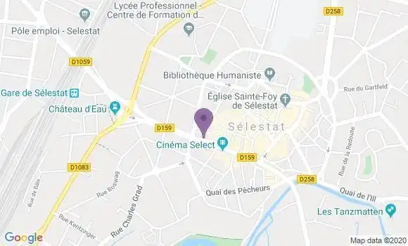 Localisation CIC Agence de Sélestat