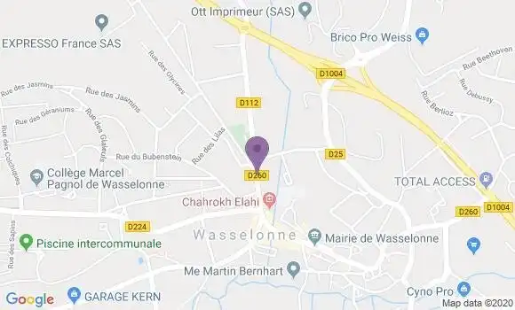 Localisation CIC Agence de Wasselonne