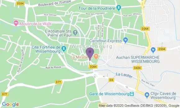 Localisation CIC Agence de Wissembourg