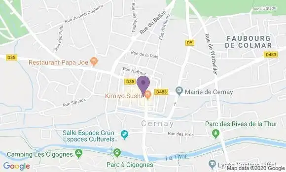 Localisation CIC Agence de Cernay