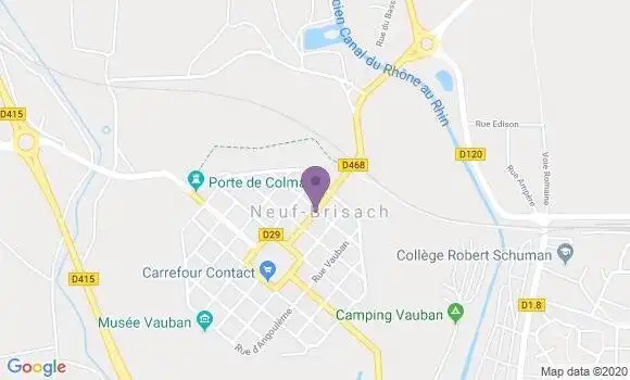 Localisation CIC Agence de Neuf Brisach