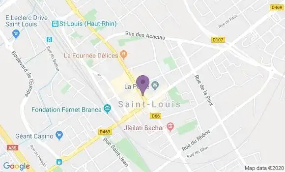 Localisation CIC Agence de Saint Louis