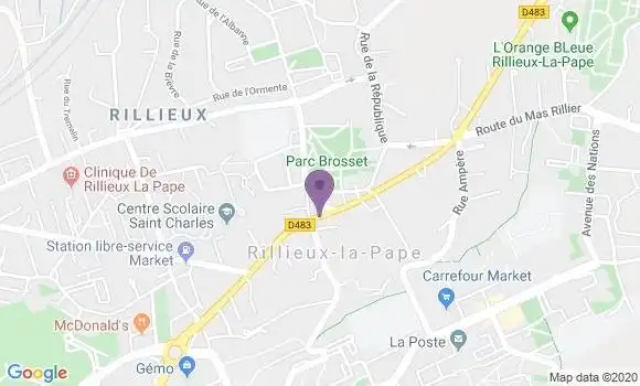 Localisation CIC Agence de Rillieux Village