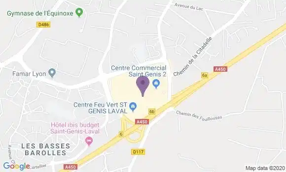 Localisation CIC Agence de Saint Genis Laval Centre Commercial