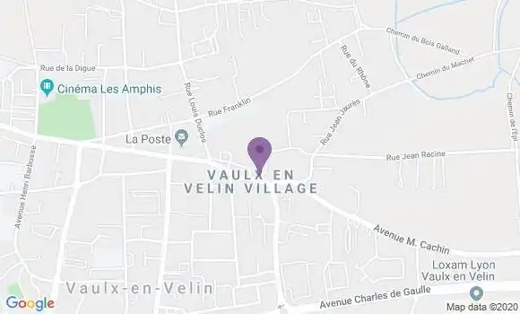 Localisation CIC Agence de Vaulx en Velin