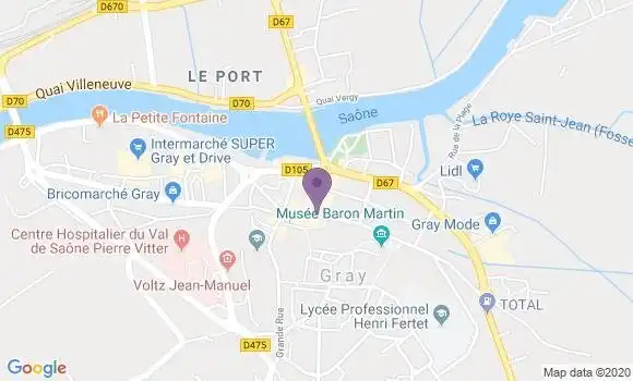 Localisation CIC Agence de Gray