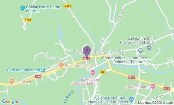 Localisation CIC Agence de Ronchamp