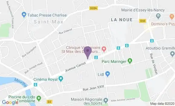Localisation Société Générale Agence de Saint Max
