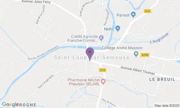 Localisation CIC Agence de Saint Loup sur Semouse