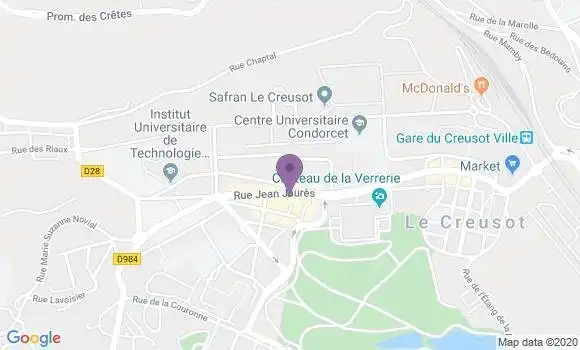 Localisation CIC Agence de Le Creusot