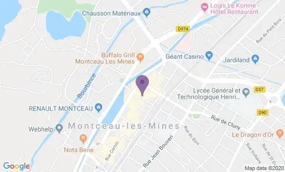 Localisation CIC Agence de Montceau les Mines