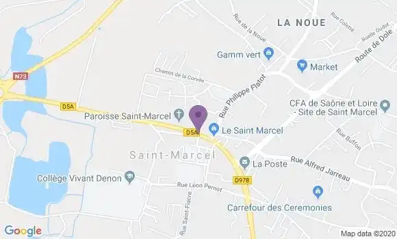 Localisation CIC Agence de Saint Marcel
