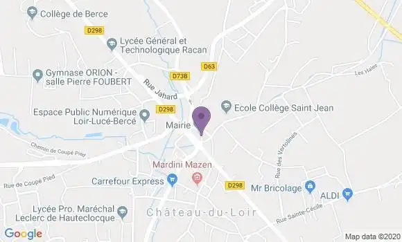 Localisation CIC Agence de Château du Loir