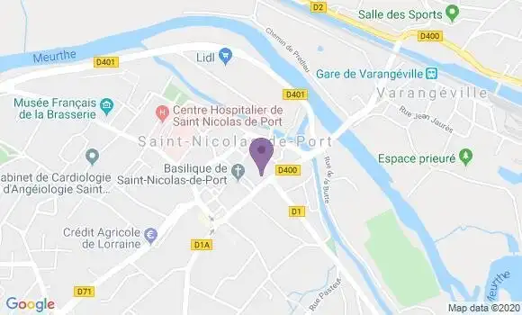 Localisation Société Générale Agence de Saint Nicolas de Port