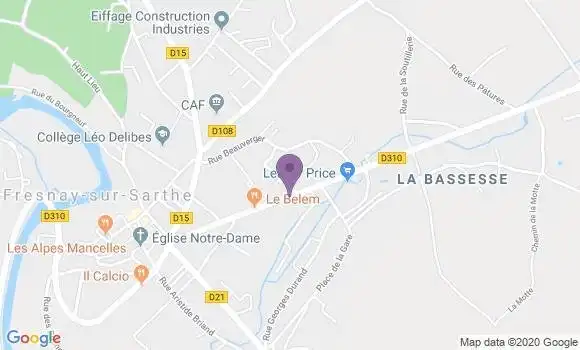 Localisation CIC Agence de Fresnay sur Sarthe