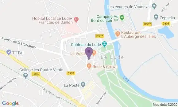 Localisation CIC Agence de Le Lude