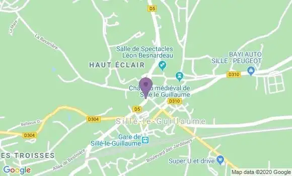 Localisation CIC Agence de Sille le Guillaume