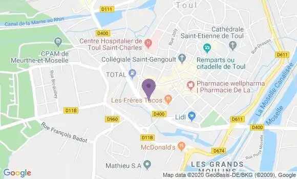 Localisation Société Générale Agence de Toul