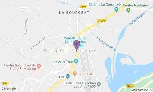 Localisation CIC Agence de Bourg Saint Maurice