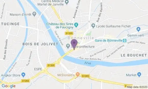 Localisation CIC Agence de Bonneville