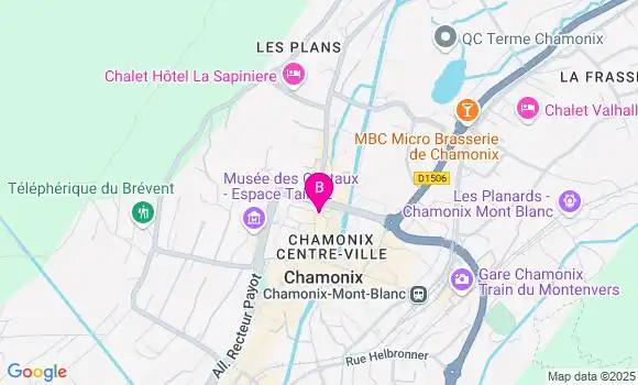 Localisation CIC Agence de Chamonix