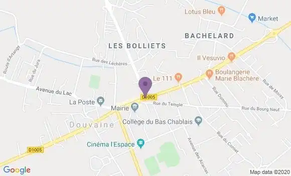 Localisation CIC Agence de Douvaine