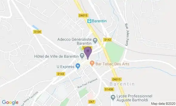 Localisation CIC Agence de Barentin