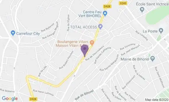 Localisation CIC Agence de Bihorel