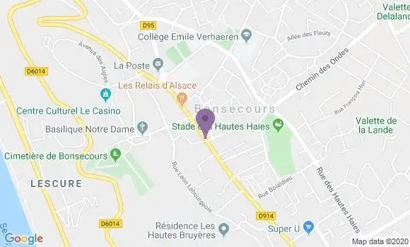 Localisation CIC Agence de Bonsecours