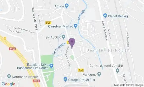 Localisation CIC Agence de Deville lès Rouen