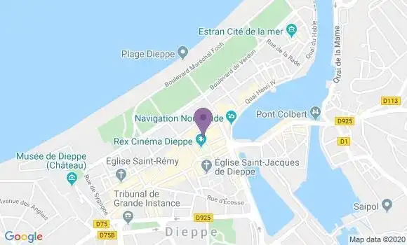 Localisation CIC Agence de Dieppe