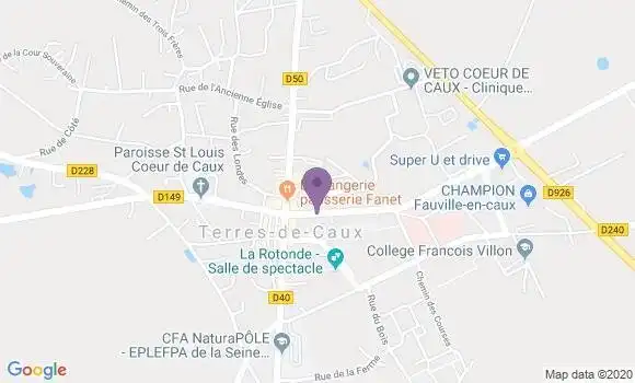 Localisation CIC Agence de Fauville en Caux