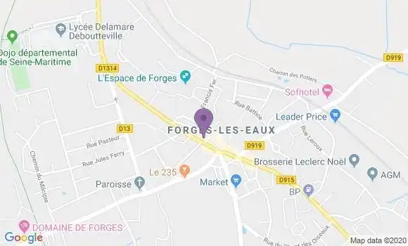 Localisation CIC Agence de Forges les Eaux
