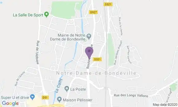 Localisation CIC Agence de Notre Dame de Bondeville