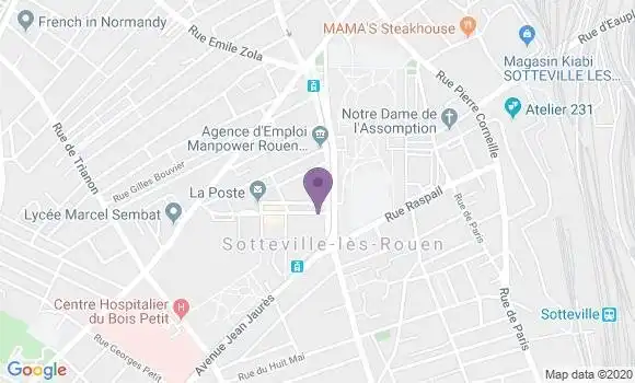 Localisation CIC Agence de Sotteville lès Rouen