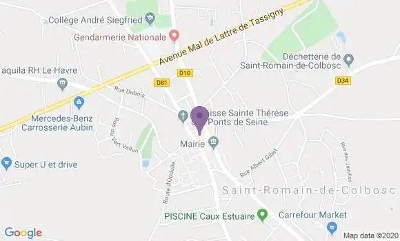 Localisation CIC Agence de Saint Romain de Colbosc