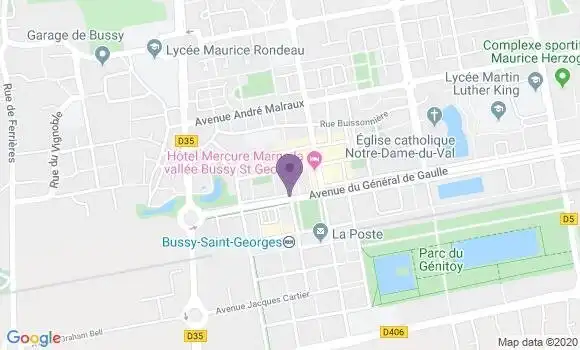 Localisation CIC Agence de Bussy Saint Georges