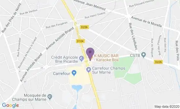 Localisation CIC Agence de Champs sur Marne Conseil
