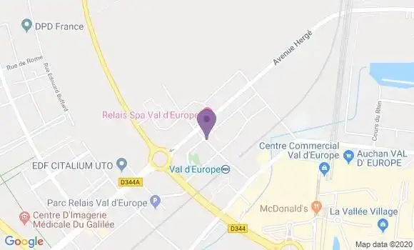 Localisation CIC Agence de Chessy Val d