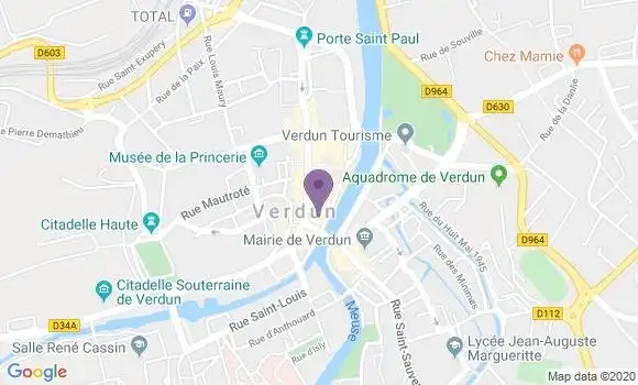 Localisation Société Générale Agence de Verdun