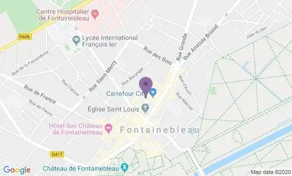Localisation CIC Agence de Fontainebleau