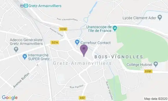 Localisation CIC Agence de Gretz Armainvilliers