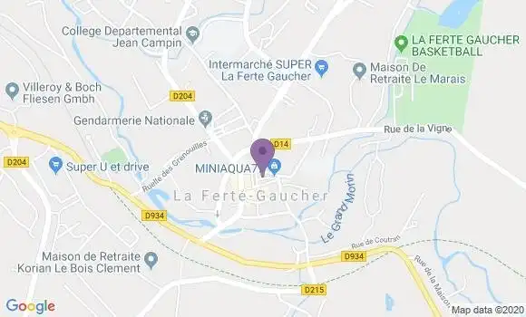 Localisation CIC Agence de La Ferté Gaucher