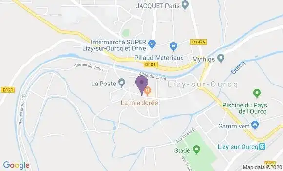 Localisation CIC Agence de Lizy sur Ourcq