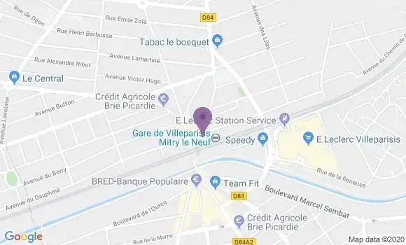Localisation CIC Agence de Mitry Mory
