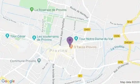 Localisation CIC Agence de Provins