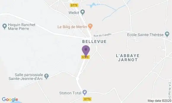 Localisation Société Générale Agence de Guer Coëtquidan
